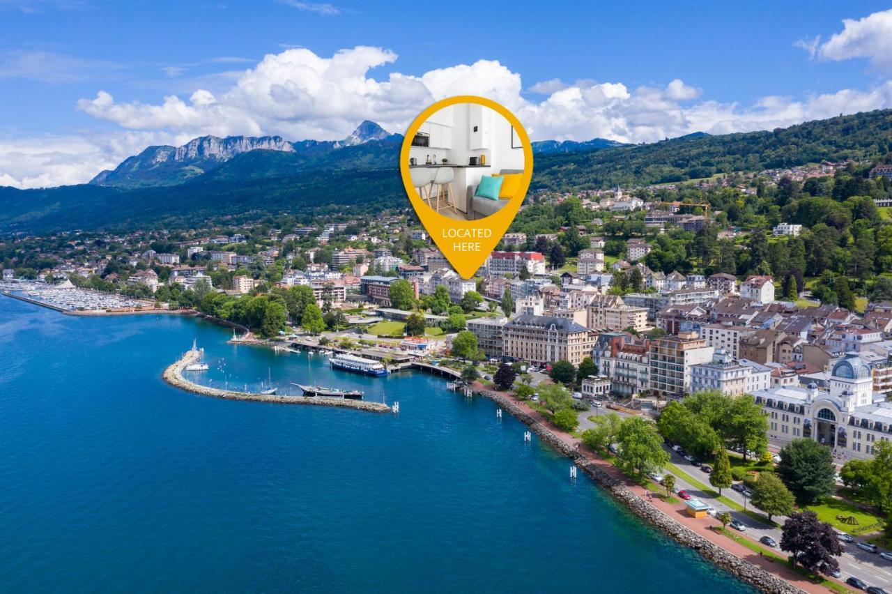 Apt rénové à 2 min à pied du lac - Wifi gratuit Évian-les-Bains Exterior foto